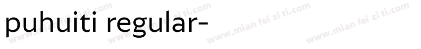 puhuiti regular字体转换
